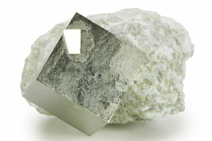 Natural Pyrite Cube In Rock - Navajun, Spain #361824